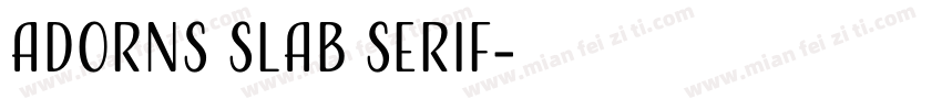 AdornS Slab Serif字体转换
